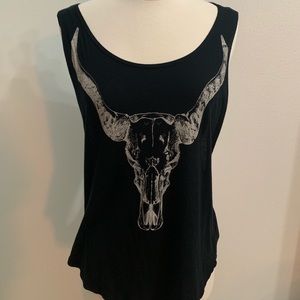 Forever 21 Backless Bull Skull Tank